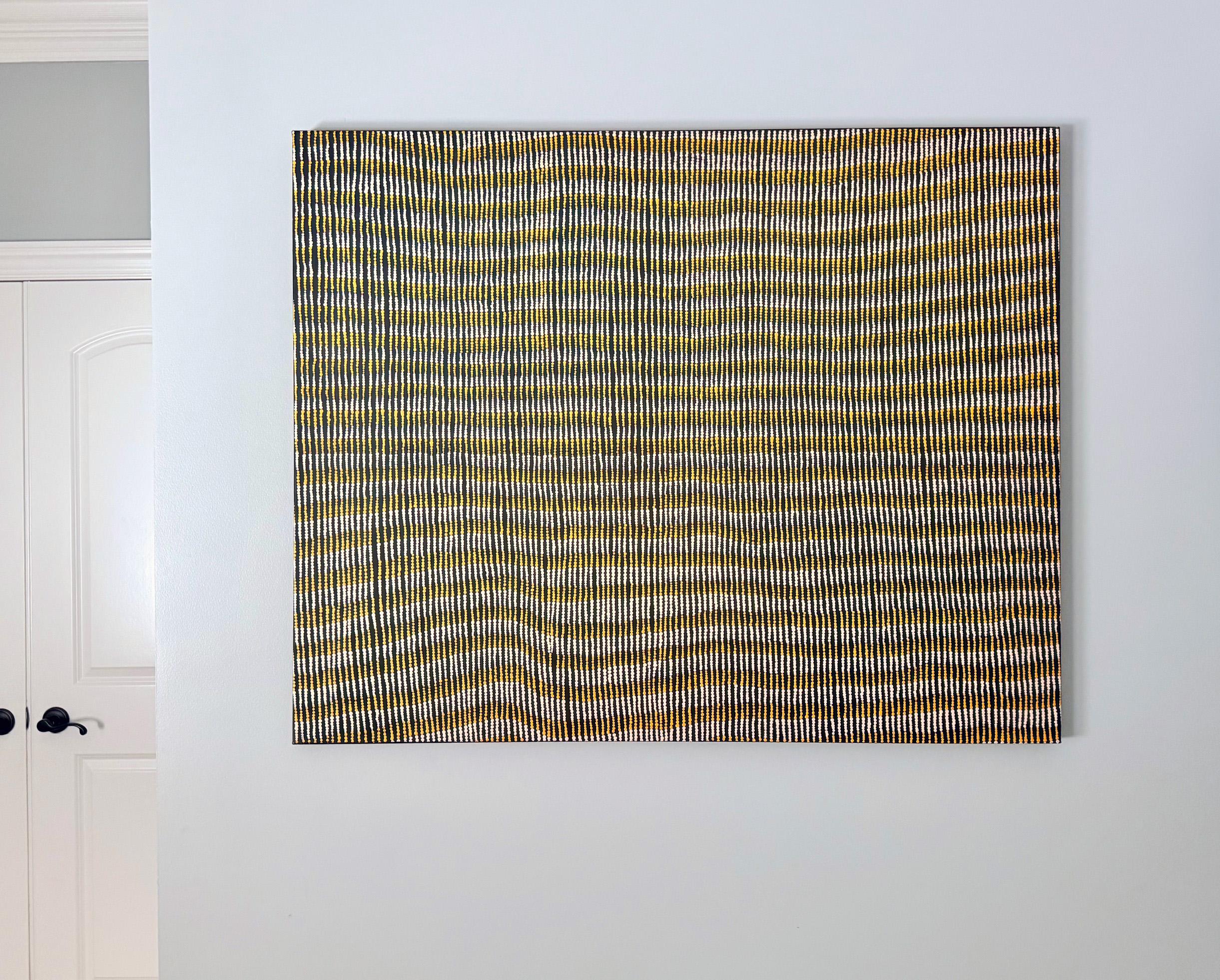 Australian Large Abstract Dreamtime Aboriginal Painting by Yukultji Napangati For Sale