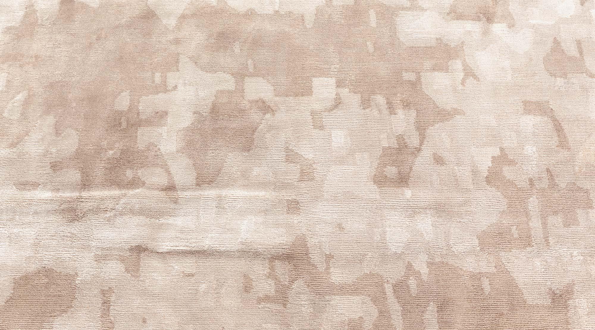 Contemporary Large Abstract Dusk Beige Silk Rug by Doris Leslie Blau For Sale