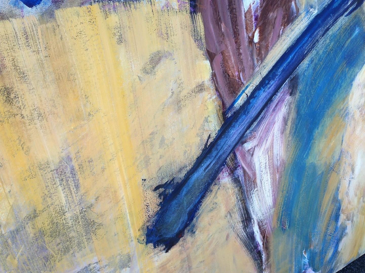 Großes abstraktes expressionistisches Gemälde:: Acryl auf Leinwand:: signiert (Handbemalt)