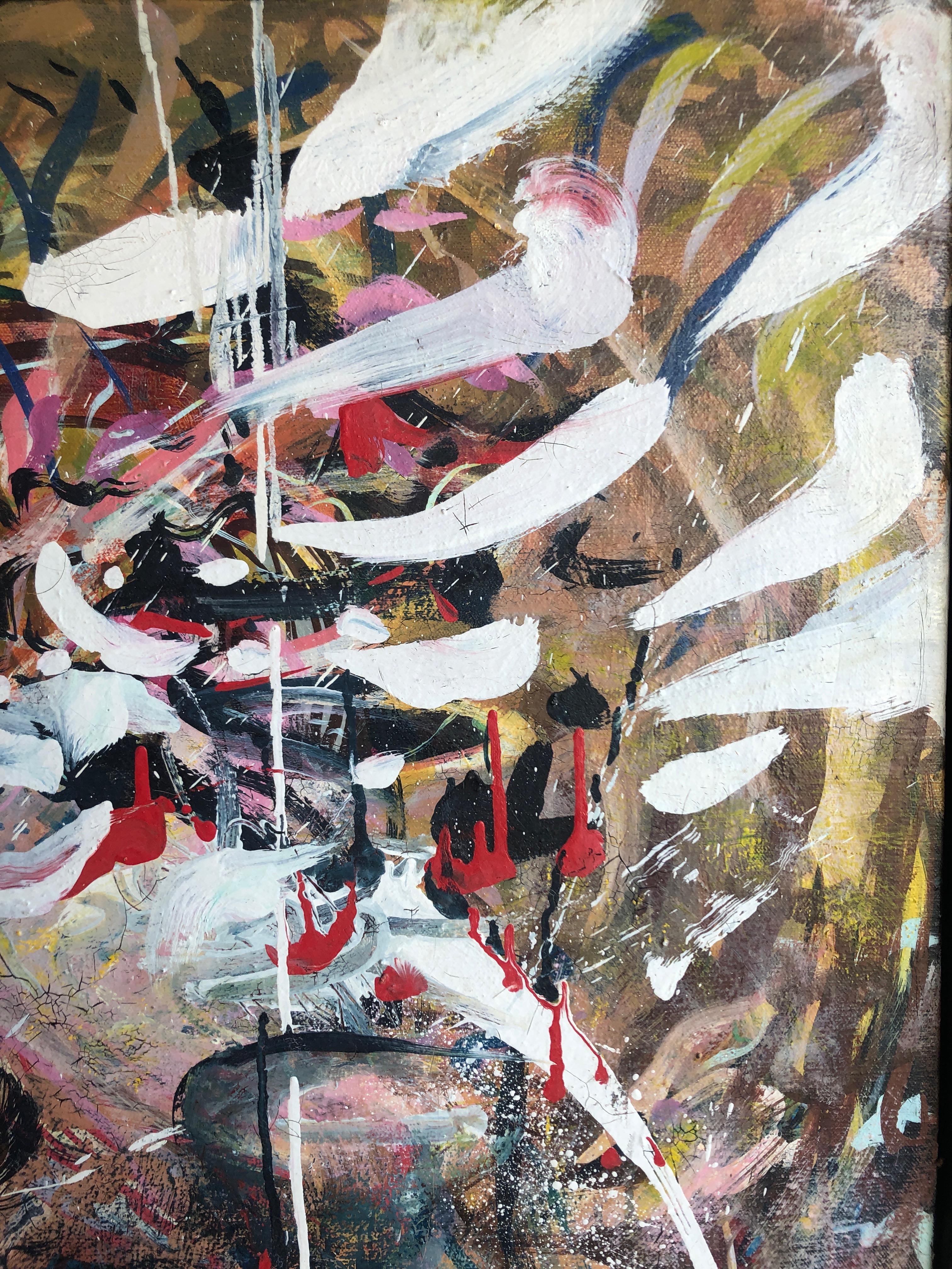 Large Abstract Expressionist Painting In Good Condition For Sale In Seattle, WA