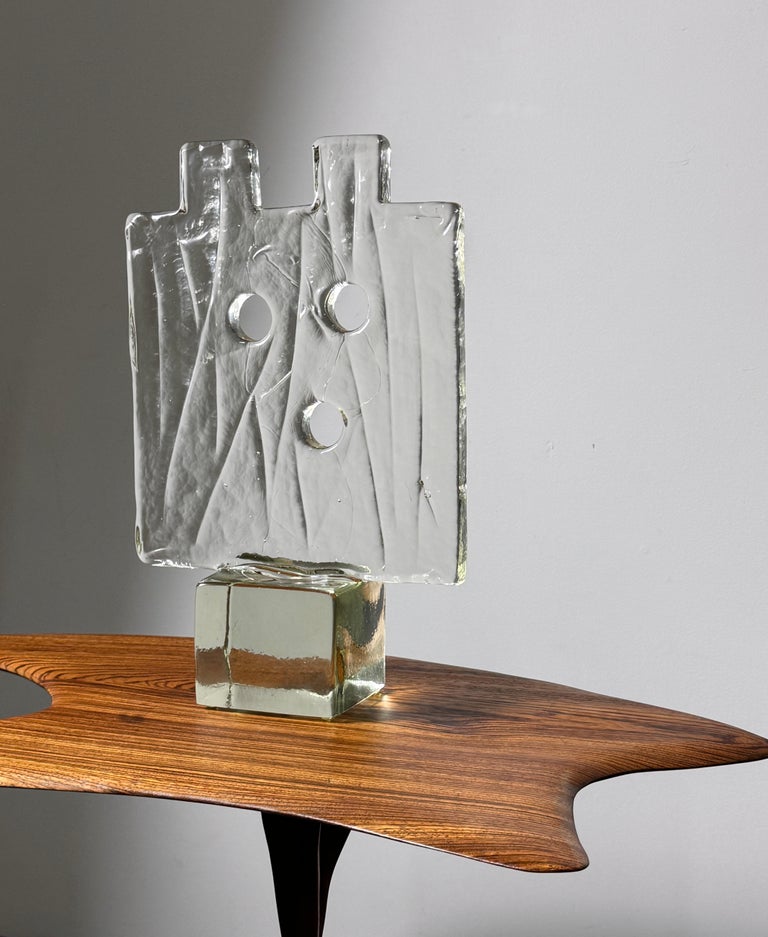 Mid-Century Glass Block Sculpture by Luciano Gaspari Mid-Century Glass Block Sculpture by Luciano Gaspari