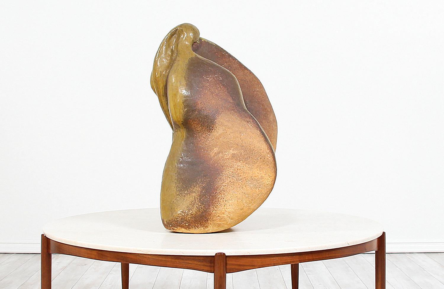 Large Abstract Glazed Ceramic Sculpture In Good Condition In Los Angeles, CA