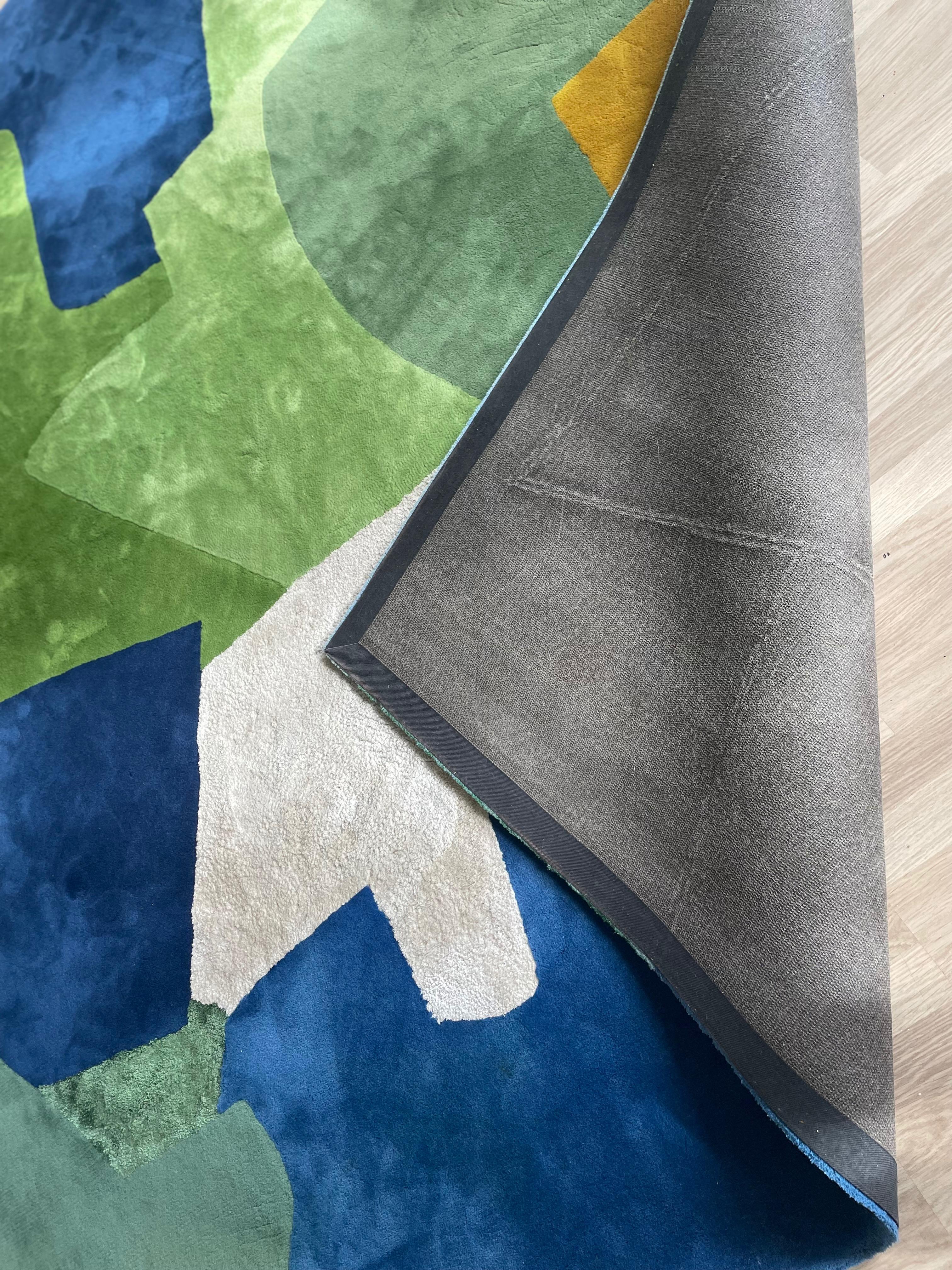 Grand tapis abstrait noué à la main par Victoria-Maria Geyer, Belgique 2000. en vente 5