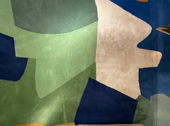 Grand tapis abstrait noué à la main par Victoria-Maria Geyer, Belgique 2000.