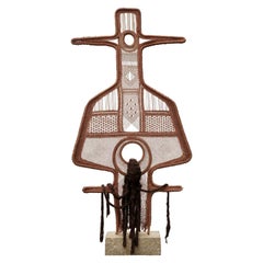 Large Abstract Macramé Cat Sculpture
