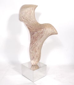 Large Abstract Marble Sculpture 24"H Mid Century Nierman Style