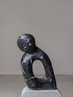 Large Abstract Marble Sculpture, Organic Modern Form, 1970s Style