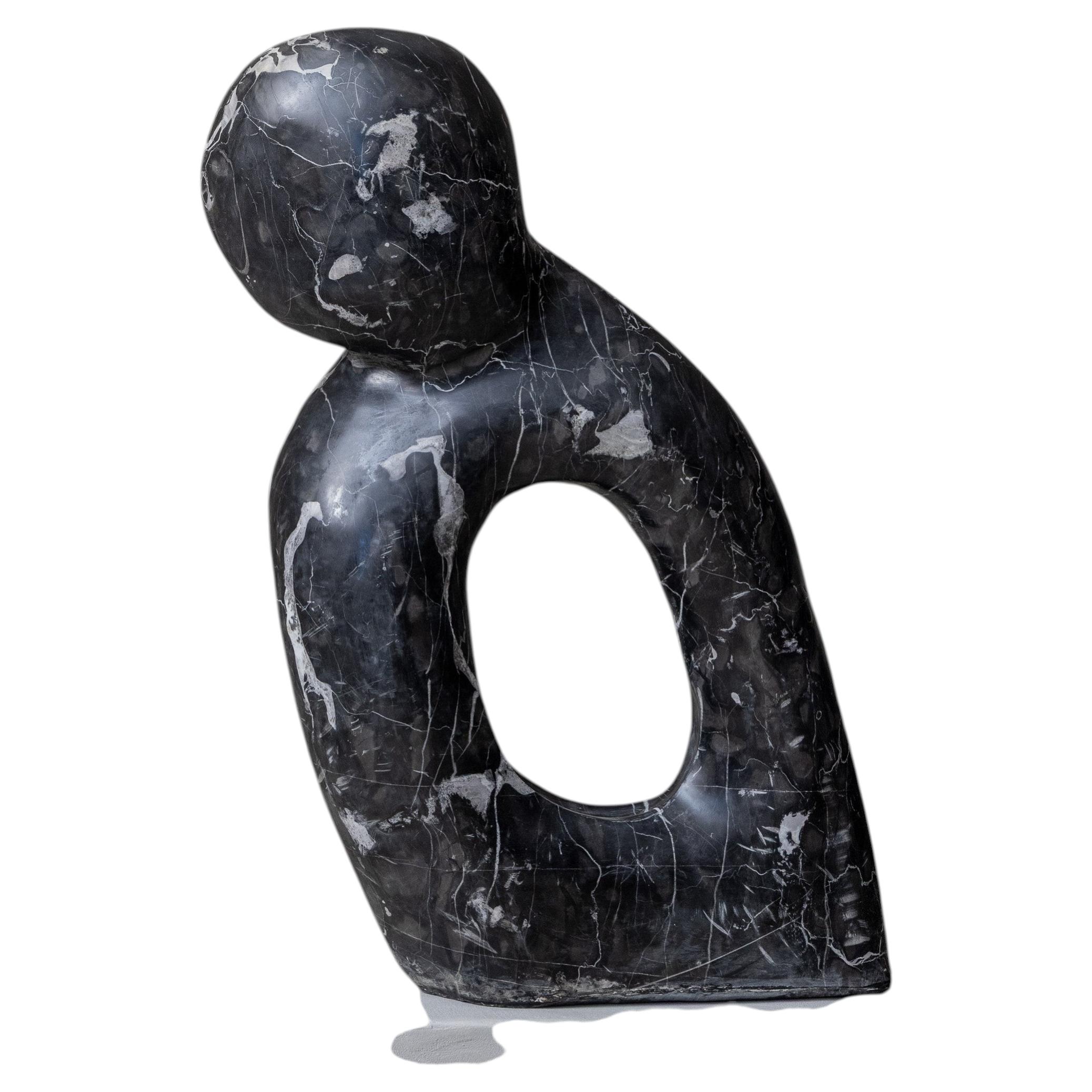 Large Abstract Marble Sculpture, Organic Modern Form, 1970s Style
