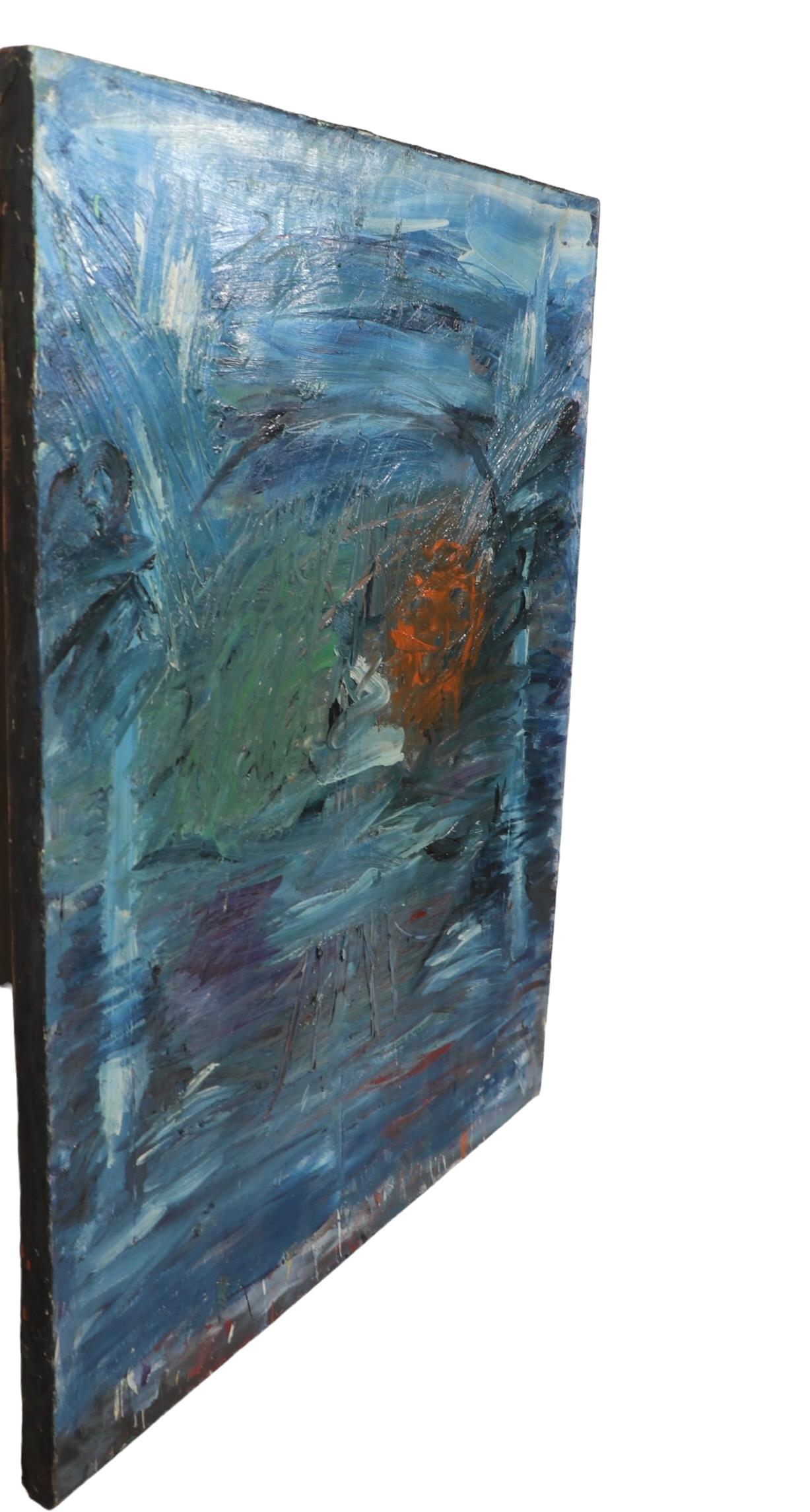 20th Century  Large Abstract Mid Century Painting by Jules Granowitter c 1950/1960's For Sale