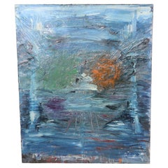 Large Abstract Mid Century Painting by Jules Granowitter c 1950/1960's