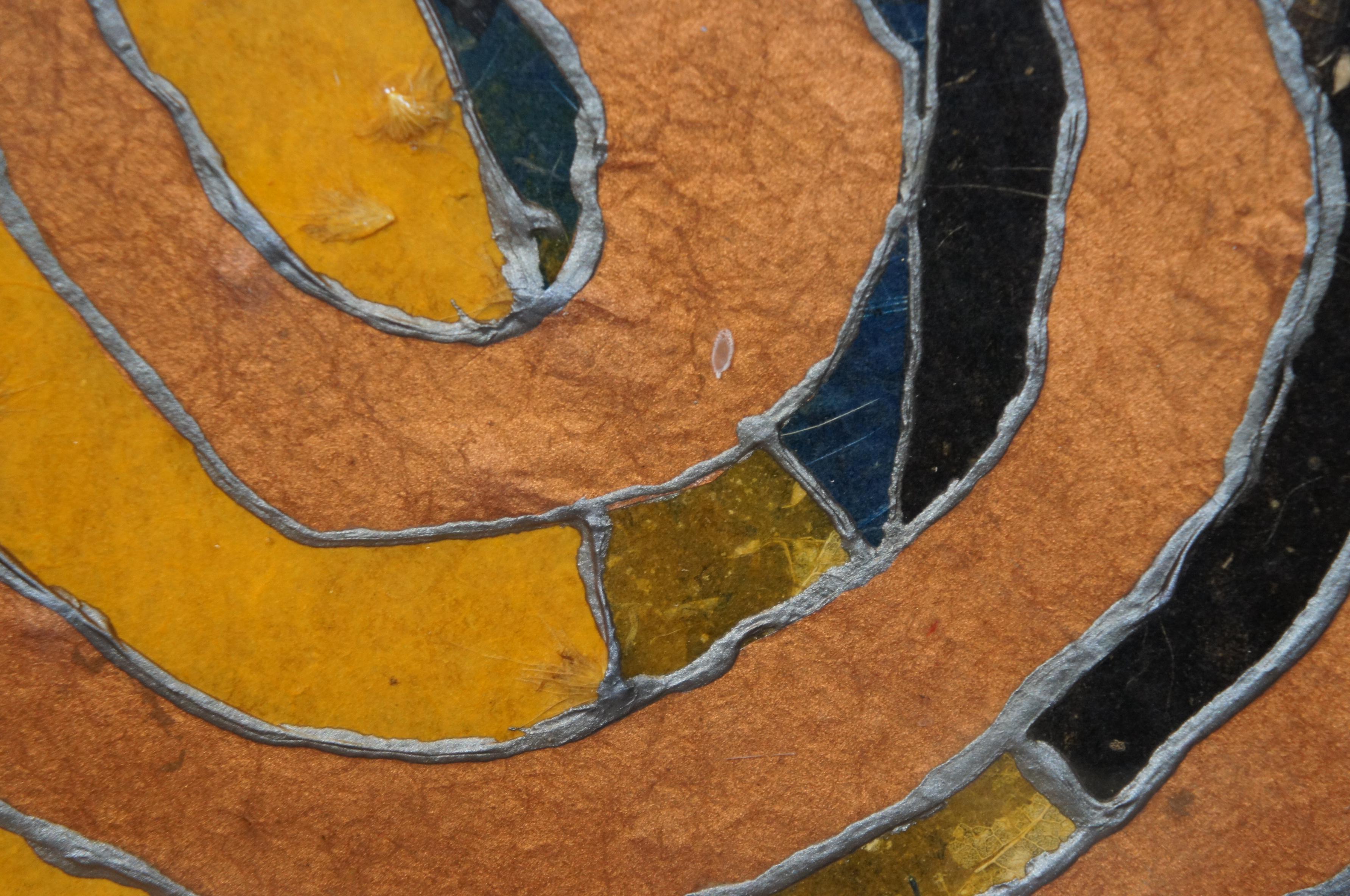 Panel de collage abstracto geométrico en espiral 61 en venta 2
