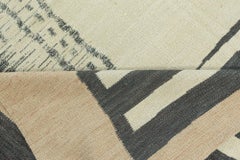 Large Abstract Modern Geometric Flat-Weave Rug by Doris Leslie Blau