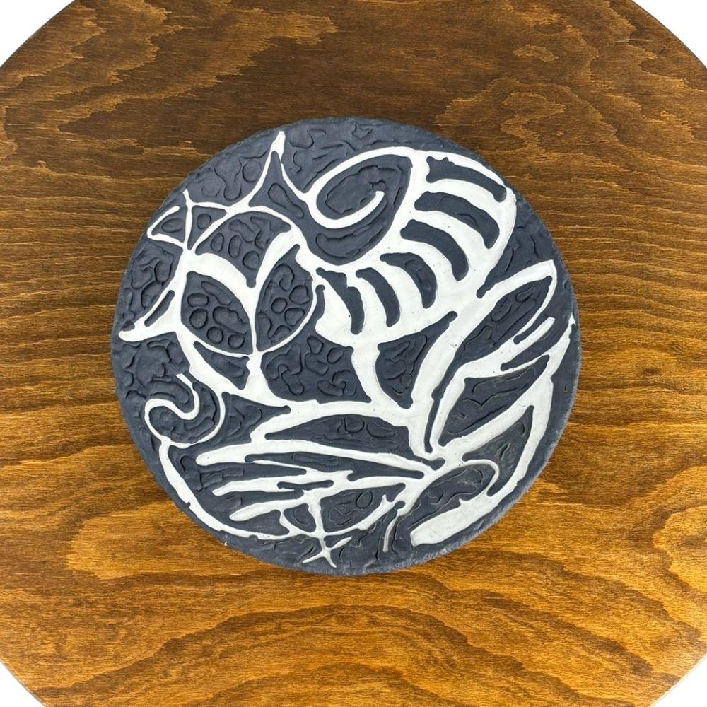 Hungarian Large Abstract Modernist Ceramic Bowl  For Sale