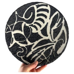 Retro Large Abstract Modernist Ceramic Bowl 