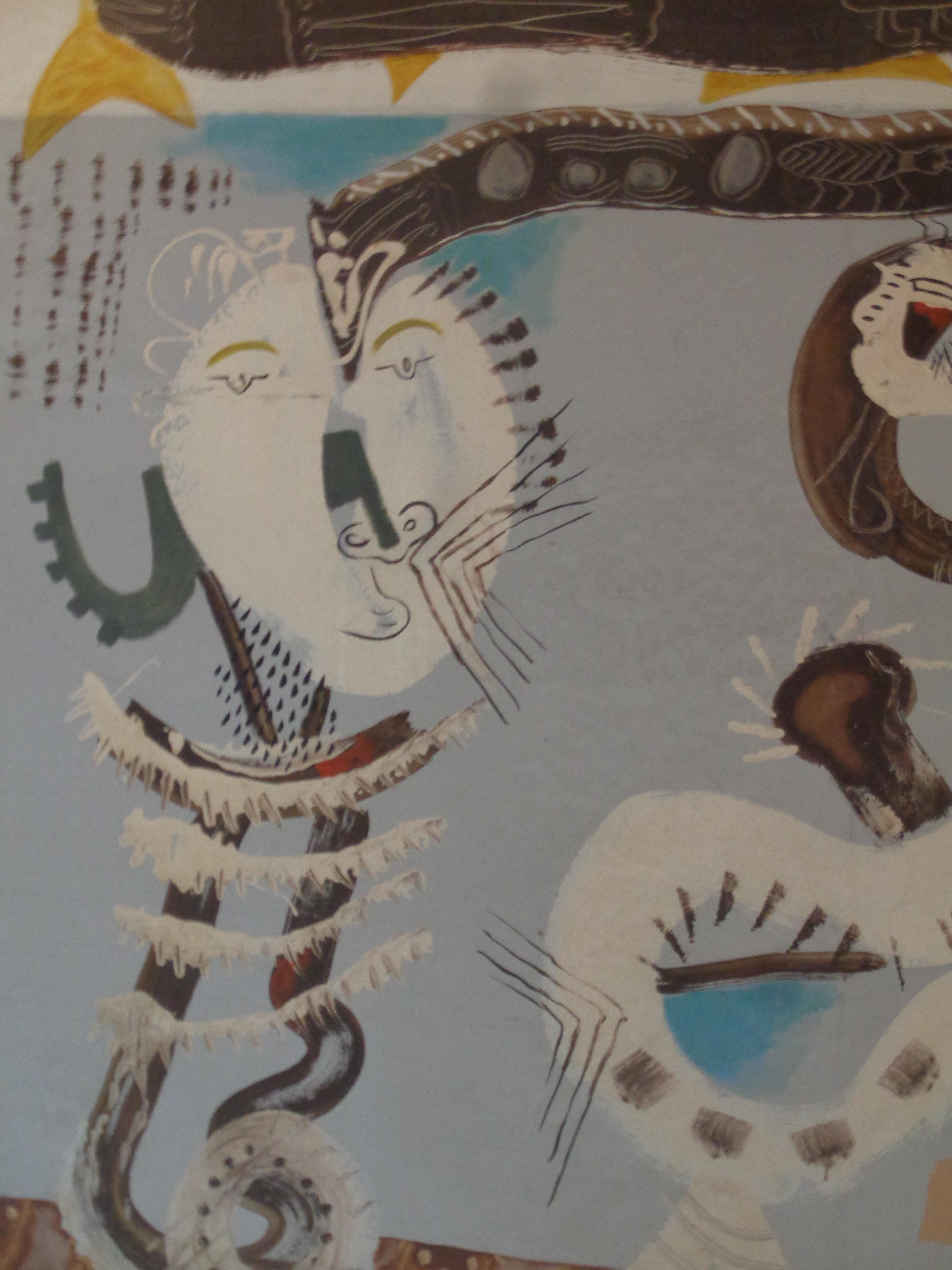 Gran cuadro modernista abstracto americano - Zoute, 1949 en venta 2