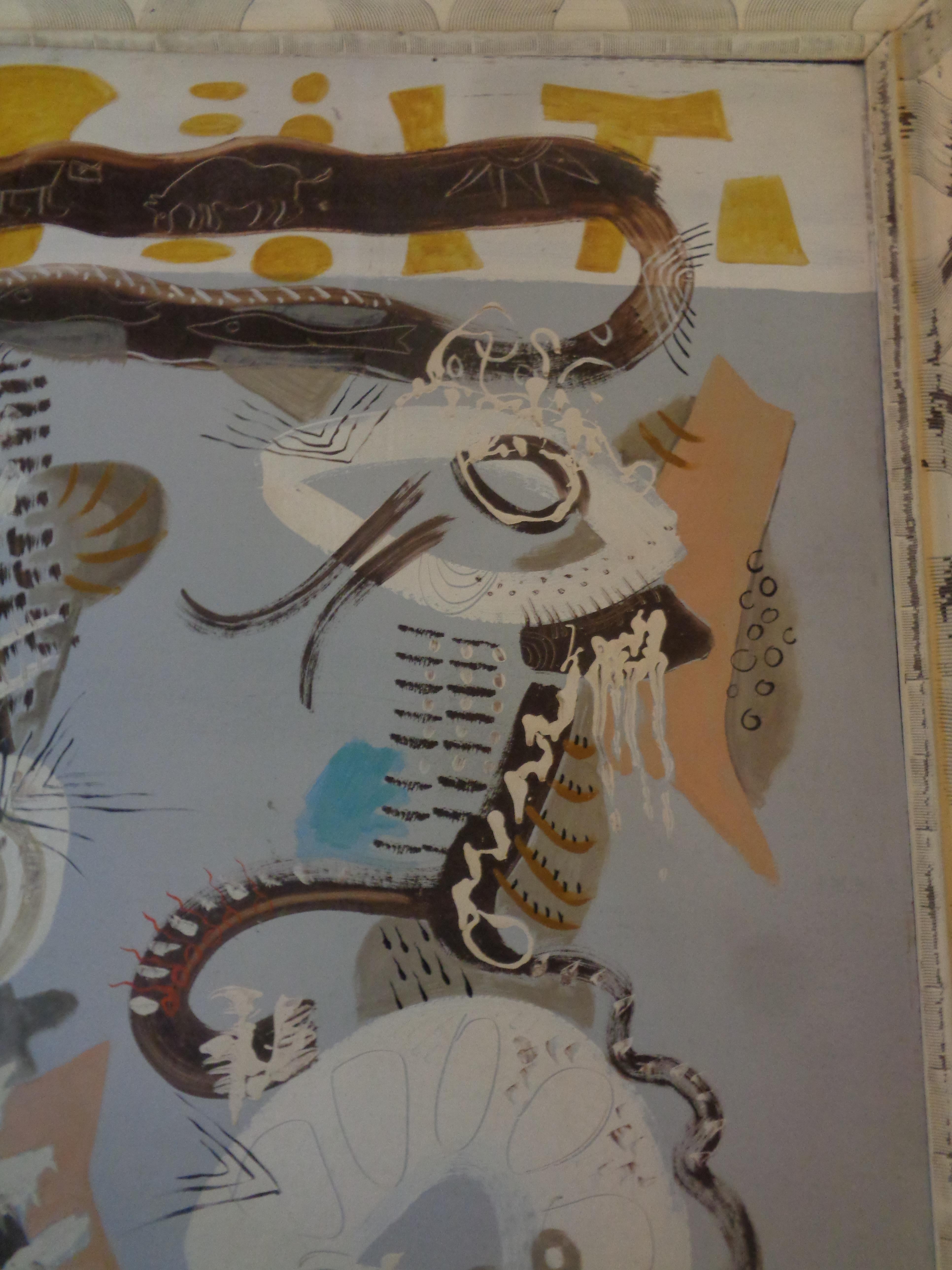 Gran cuadro modernista abstracto americano - Zoute, 1949 mediados del siglo XX en venta