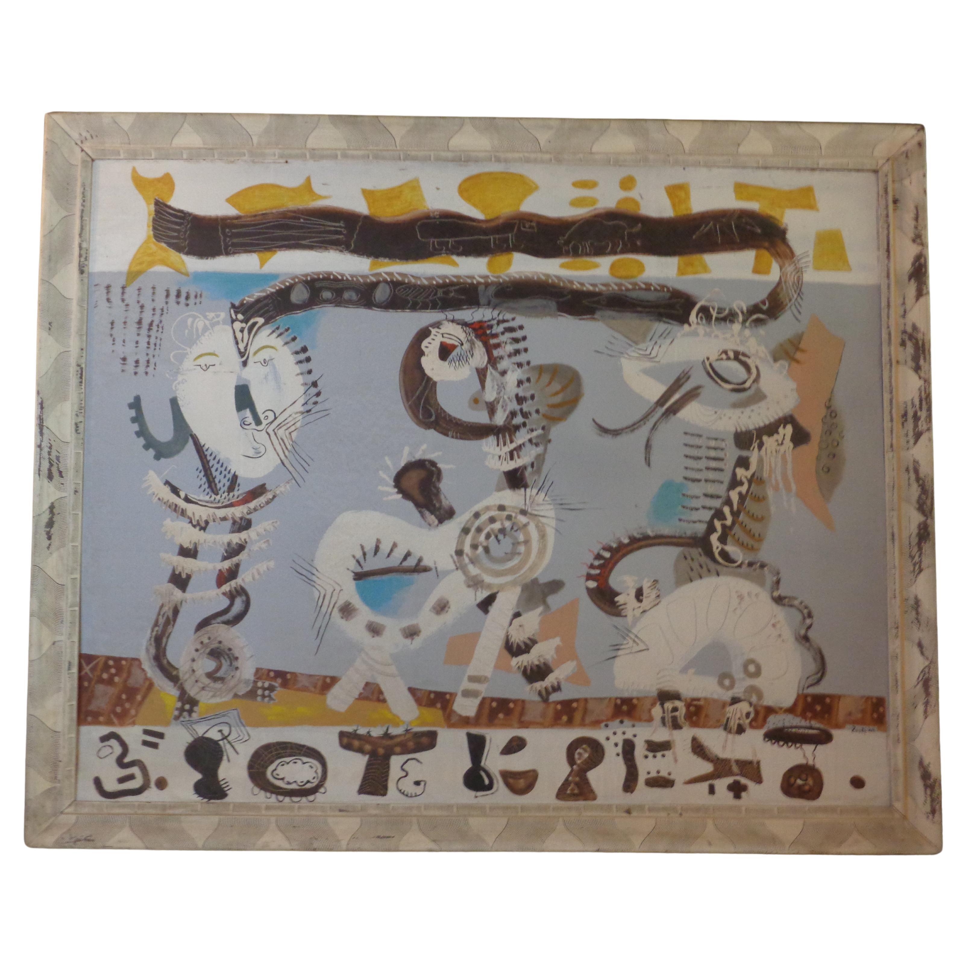Gran cuadro modernista abstracto americano - Zoute, 1949 en venta 1