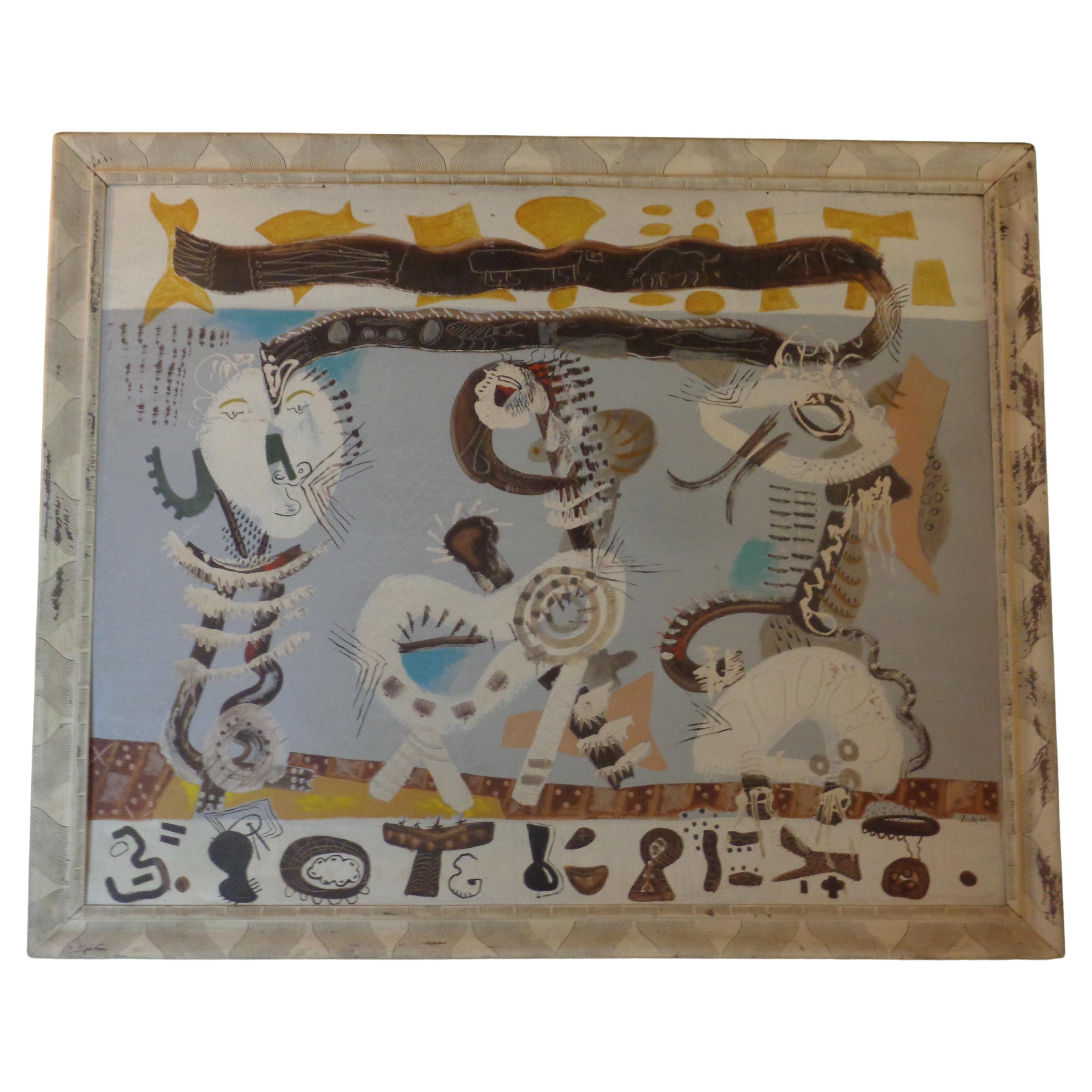 Large American Abstract Modernist Painting - Zoute, 1949 For Sale