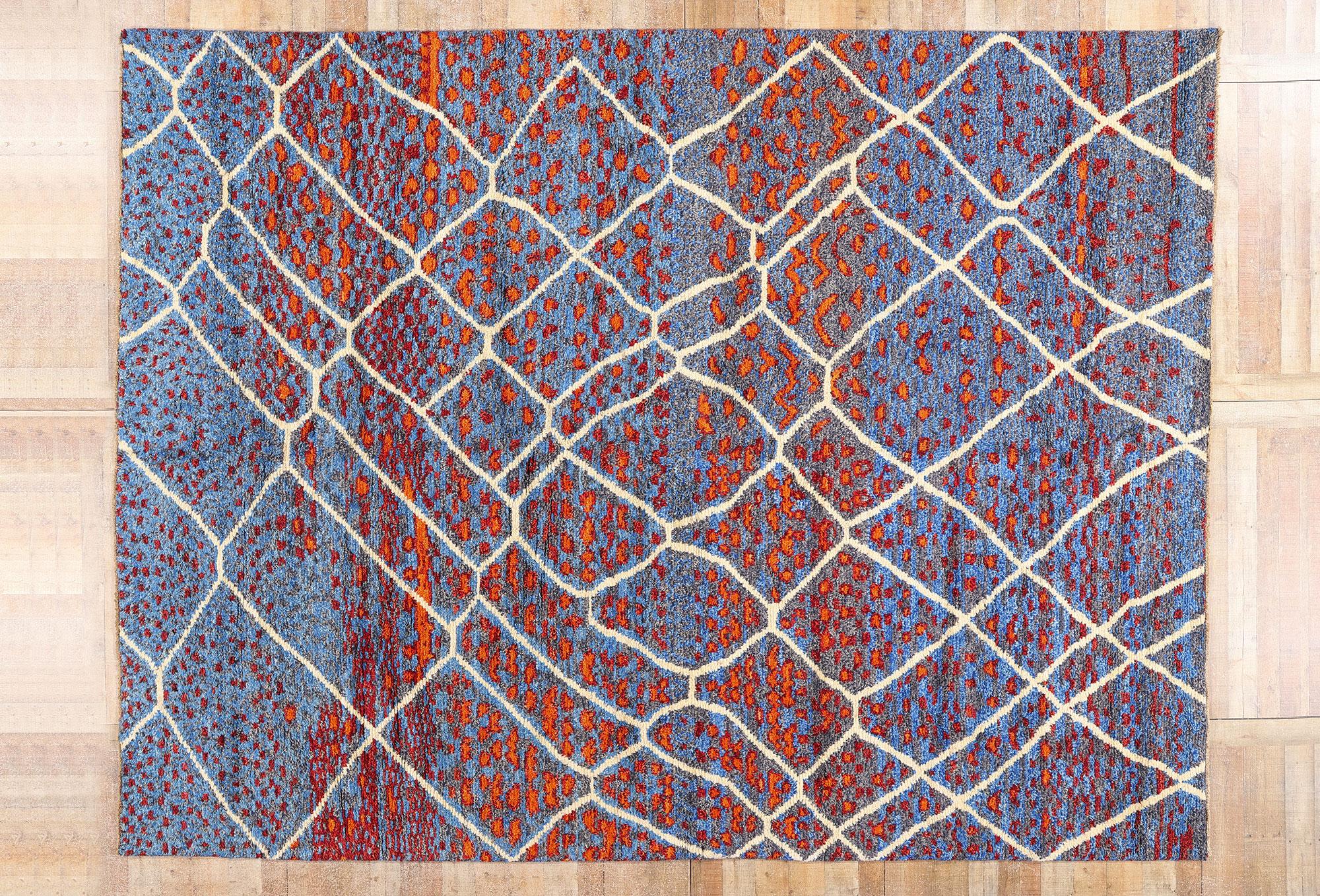 New Modern Moroccan Rug with Abstract Expressionist Style For Sale 7