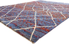 Neuer moderner marokkanischer Teppich mit abstraktem, expressionistischem Stil