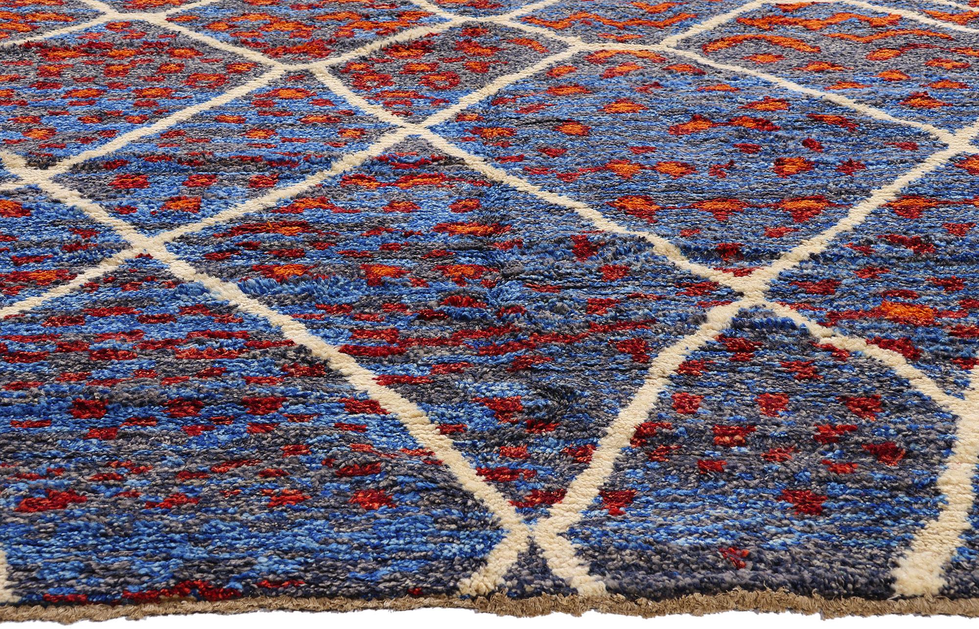 Contemporary New Modern Moroccan Rug with Abstract Expressionist Style For Sale