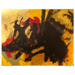 Large Abstract Oil on Board by Contemporary California Artist Barry Forbes