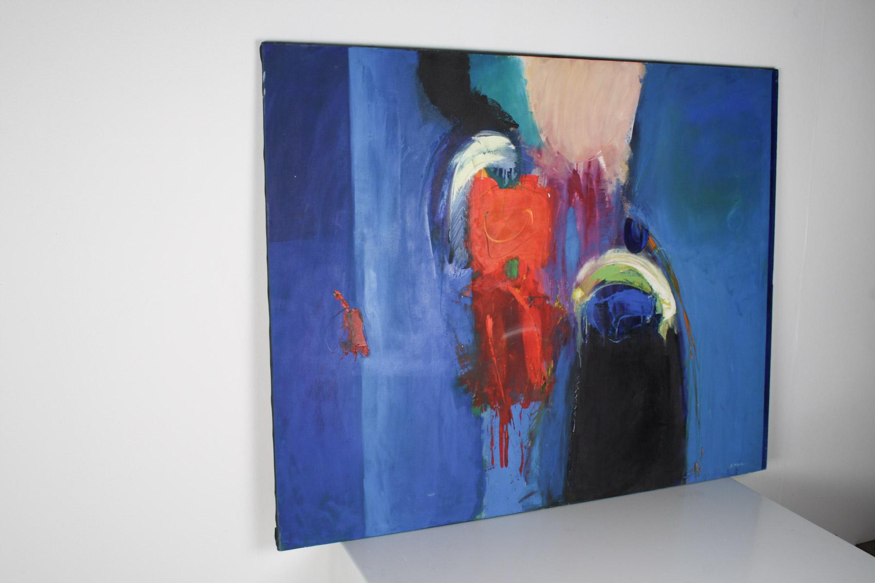 Großes abstraktes Gemälde, Öl auf Leinwand, Gemälde von Robert K McKellar (1945-2009), Kunstwerk im Angebot 5