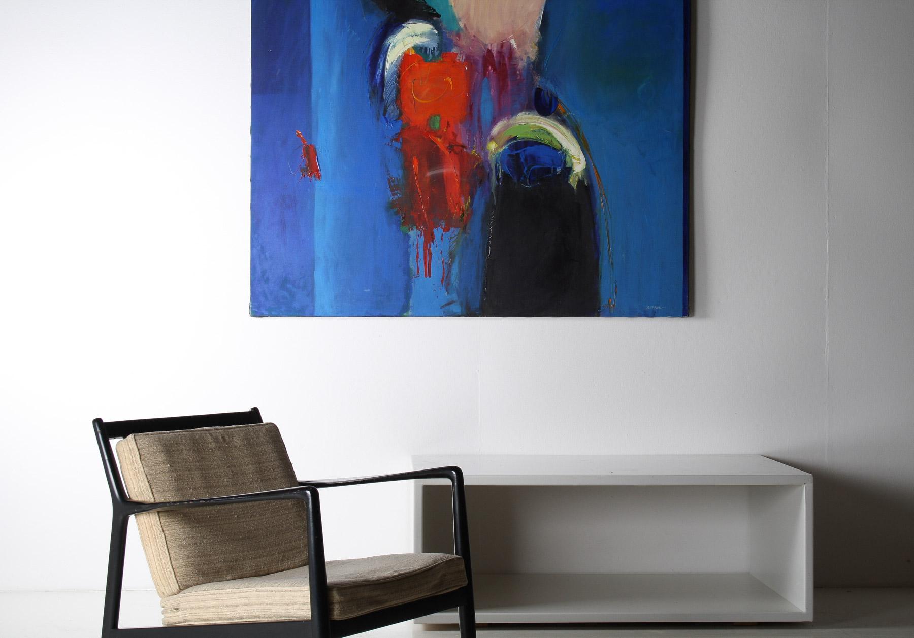Großes abstraktes Gemälde, Öl auf Leinwand, Gemälde von Robert K McKellar (1945-2009), Kunstwerk (Handbemalt) im Angebot