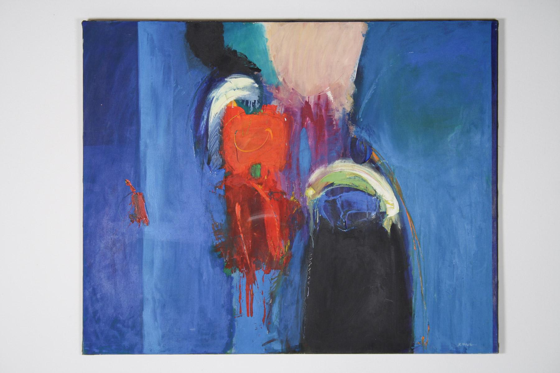 Großes abstraktes Gemälde, Öl auf Leinwand, Gemälde von Robert K McKellar (1945-2009), Kunstwerk im Angebot 1