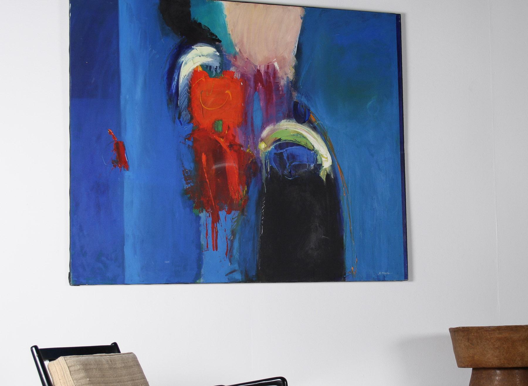 Großes abstraktes Gemälde, Öl auf Leinwand, Gemälde von Robert K McKellar (1945-2009), Kunstwerk im Angebot 2
