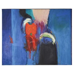Large Abstract Oil on Canvas Painting by Robert K McKellar (1945-2009) Artwork