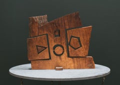 Large Abstract Old Oak Sculpture by Koké, Spain, circa 2000