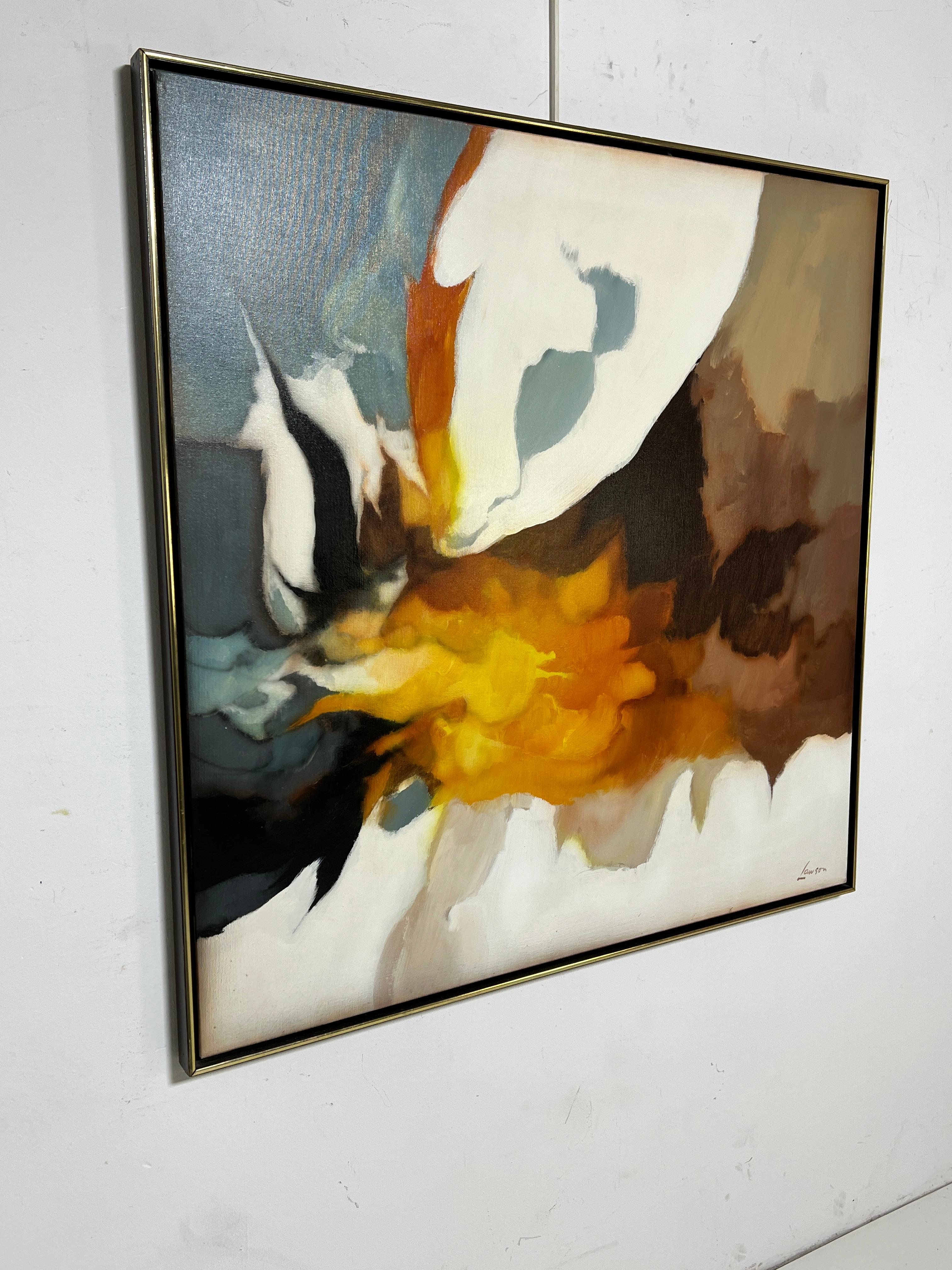 Ein großformatiges abstraktes Gemälde auf Leinwand des bekannten kalifornischen Künstlers Robert Lawson, ca. 1960er Jahre.
