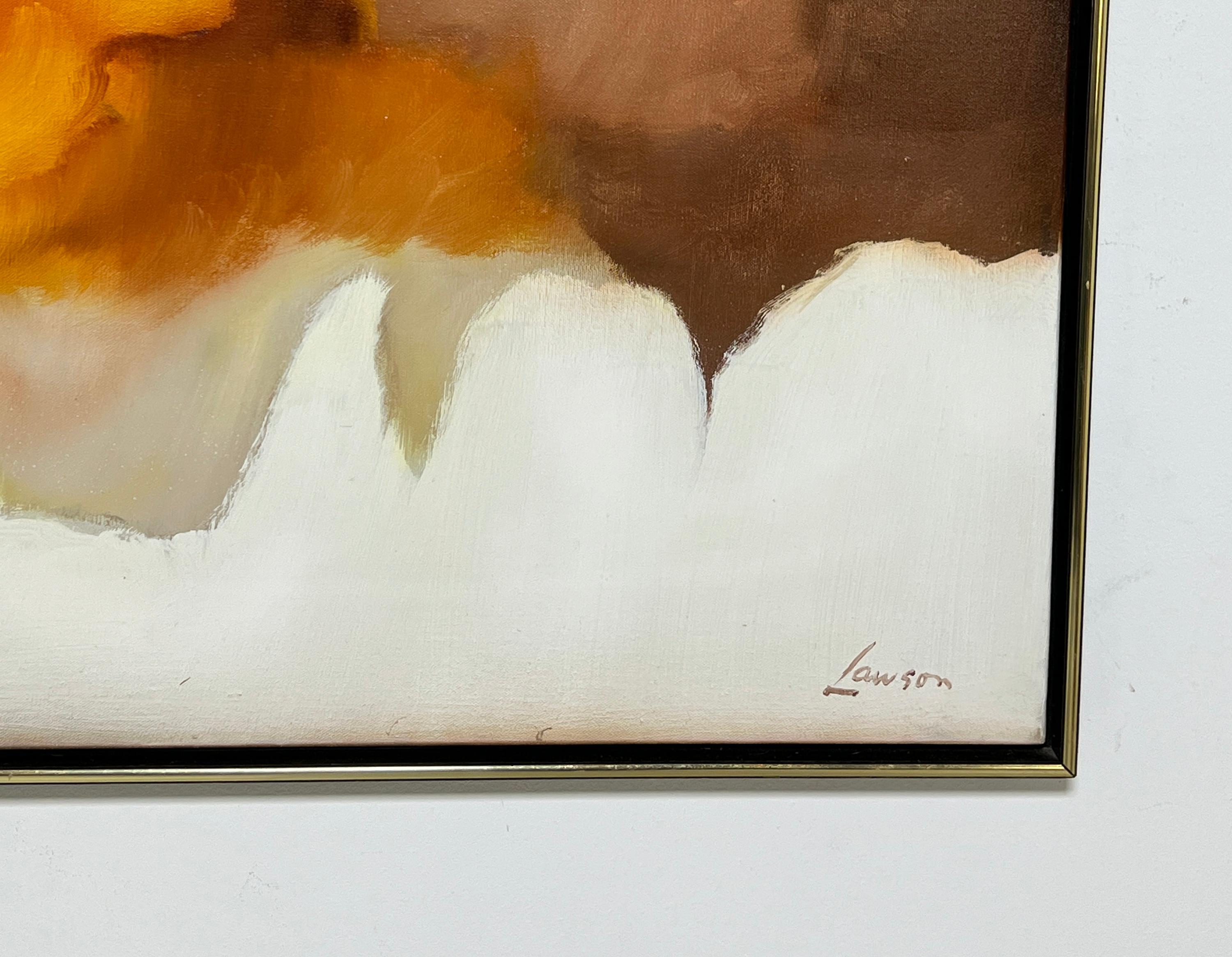 Großes abstraktes Gemälde des kalifornischen Künstlers Robert Lawson C. 1960er Jahre (Farbe) im Angebot