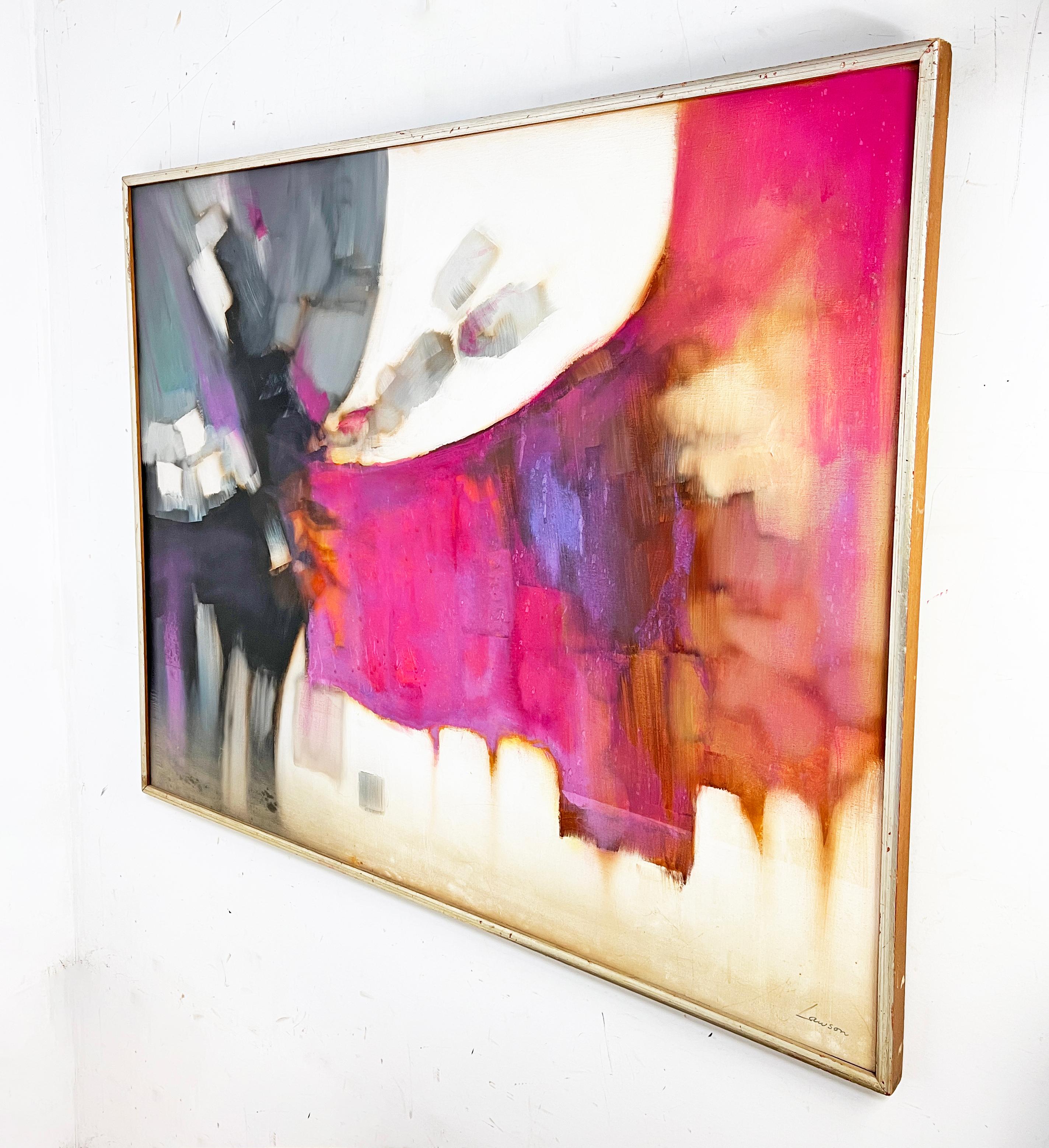 Ein großformatiges abstraktes Gemälde auf Leinwand des bekannten kalifornischen Künstlers Robert Lawson, ca. 1960er Jahre.