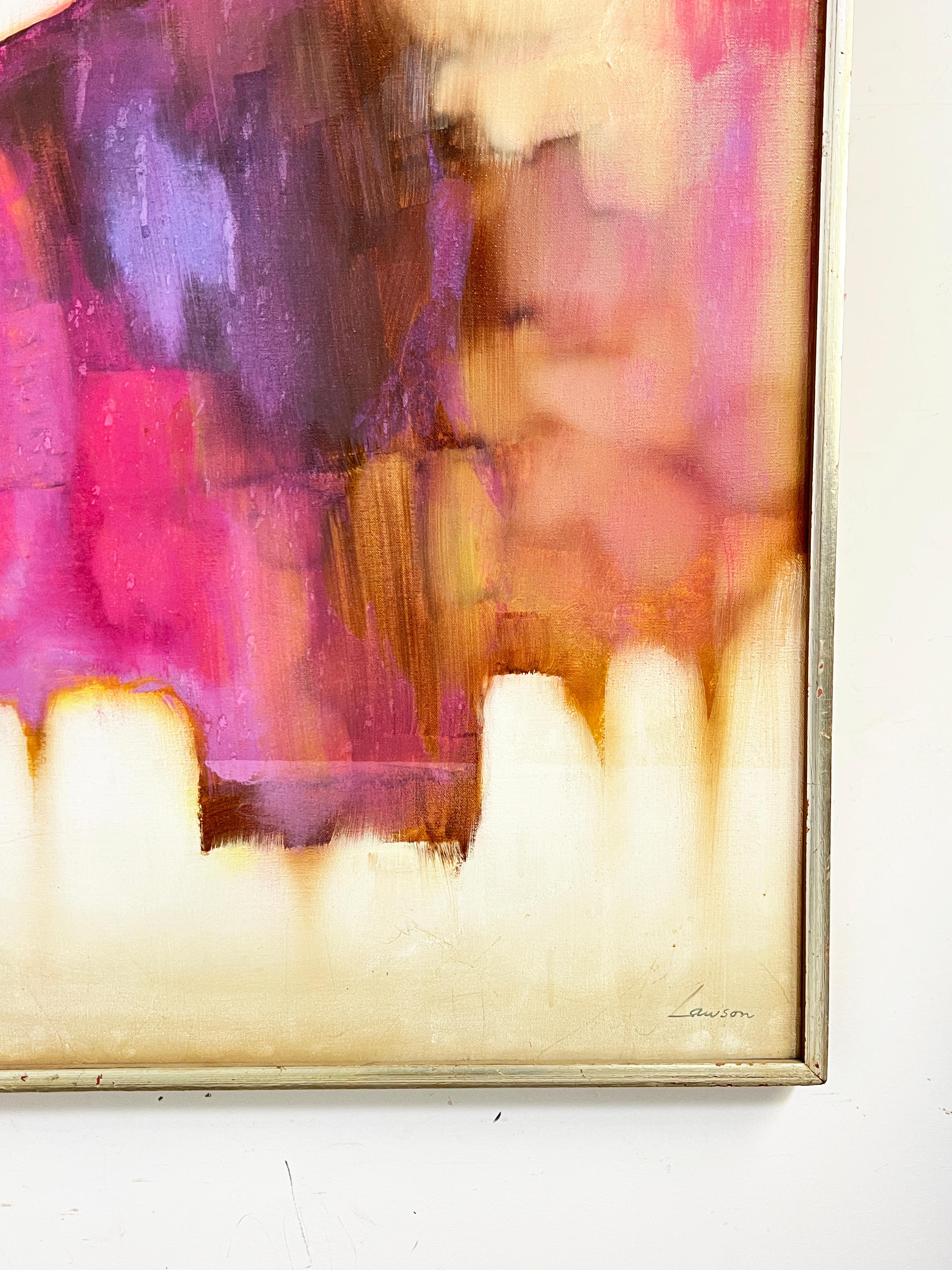 Großes abstraktes Gemälde des kalifornischen Modernisten Robert Lawson C. 1960er Jahre im Zustand „Gut“ im Angebot in Peabody, MA