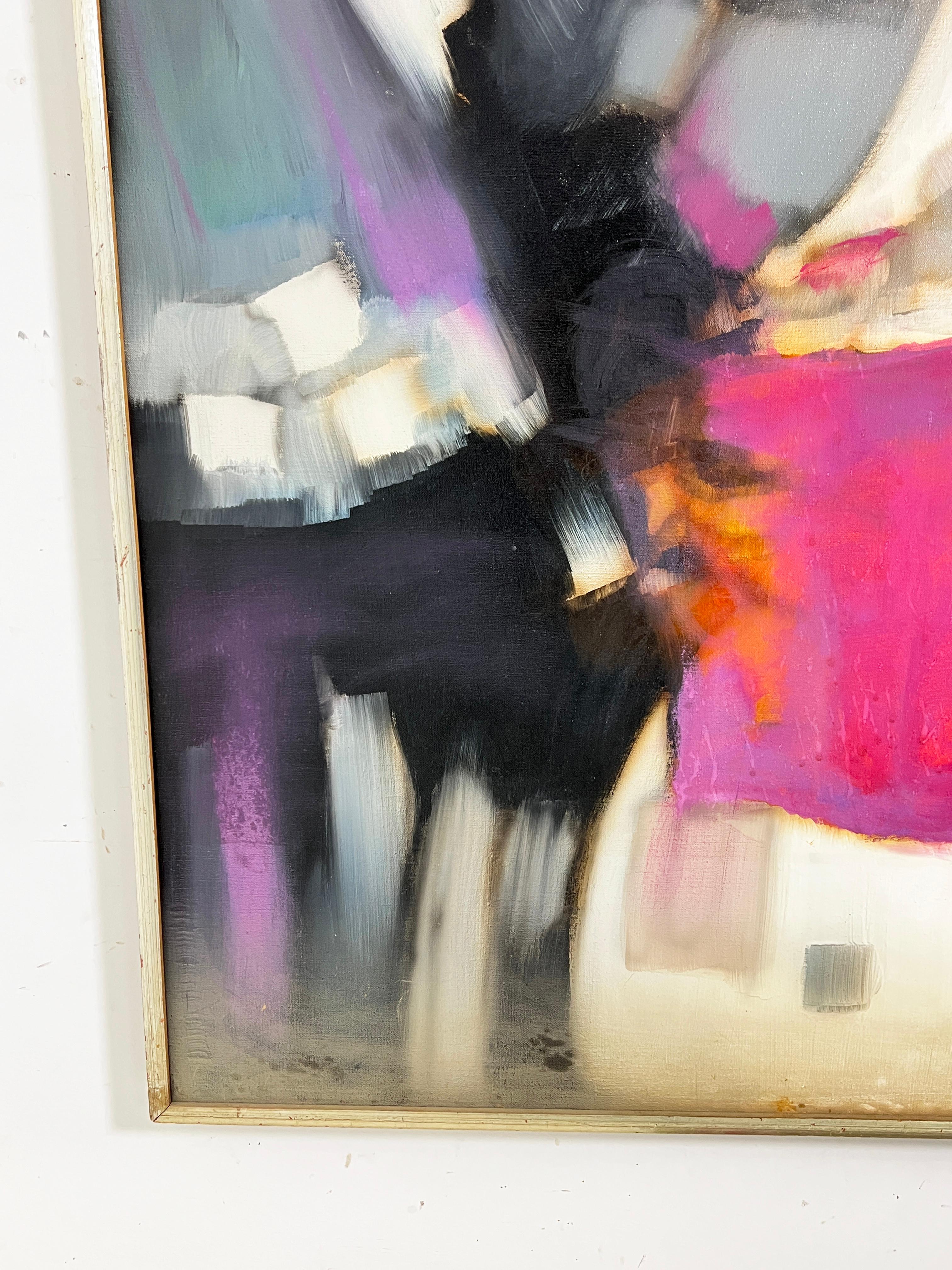 Großes abstraktes Gemälde des kalifornischen Modernisten Robert Lawson C. 1960er Jahre (Leinwand) im Angebot