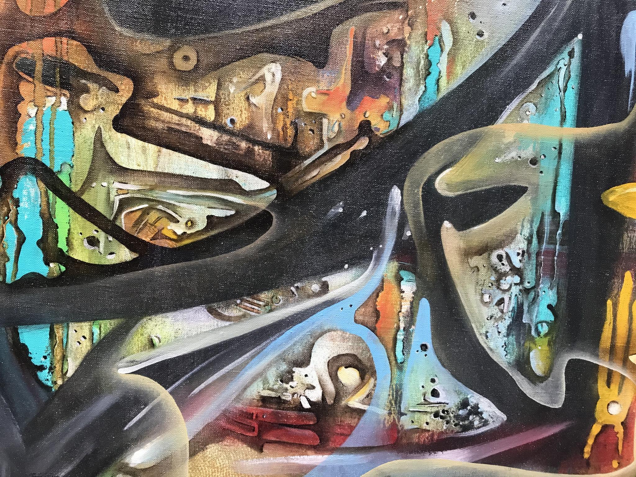 Canvas Large Abstract Painting by Mike Kranz