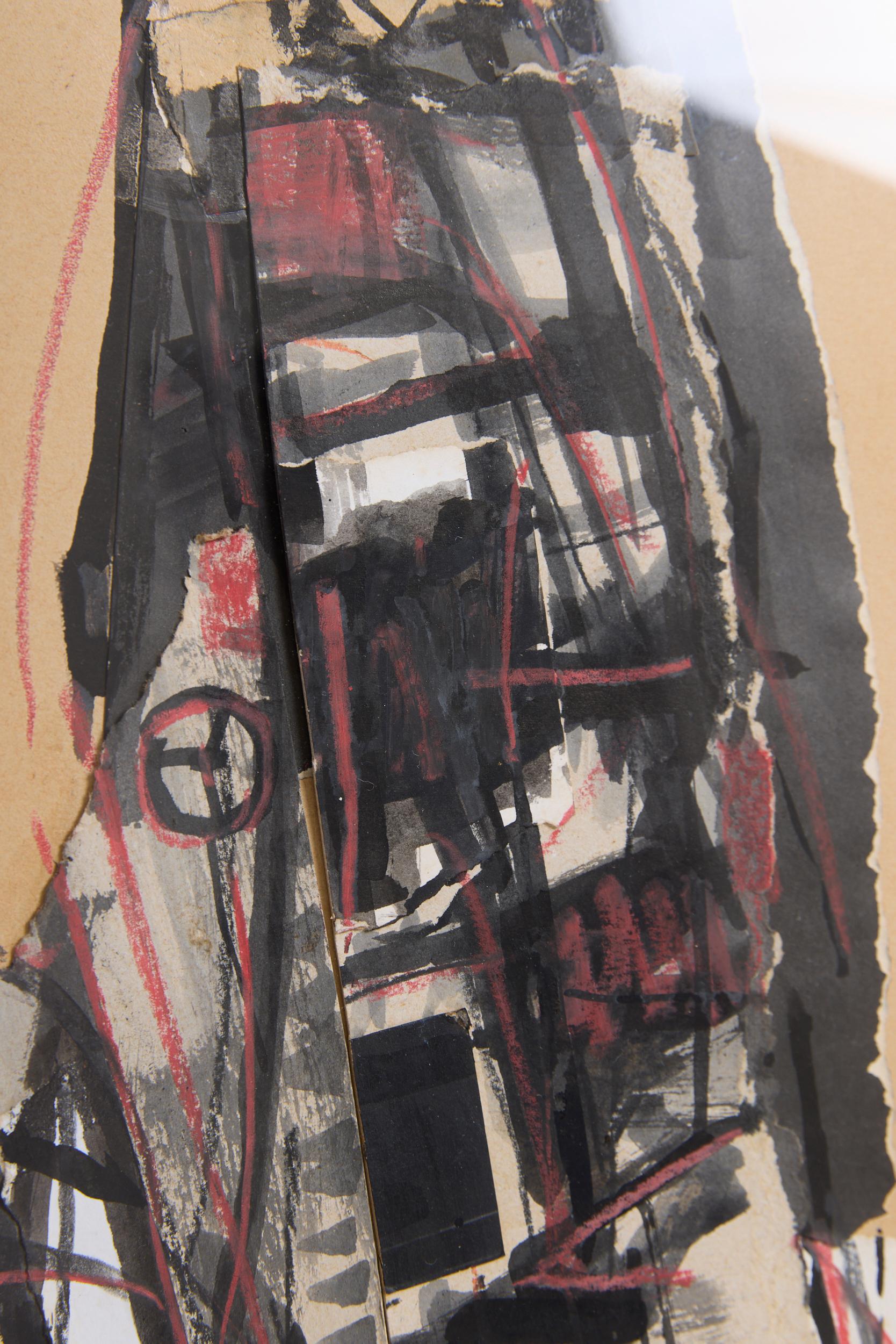 Großes abstraktes Gemälde (Moderne der Mitte des Jahrhunderts) im Angebot