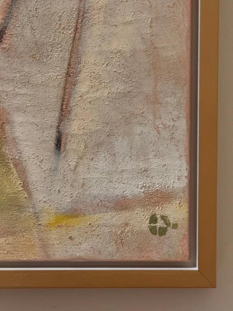 20ième siècle Large abstract painting in oil, Paris, mid-century en vente