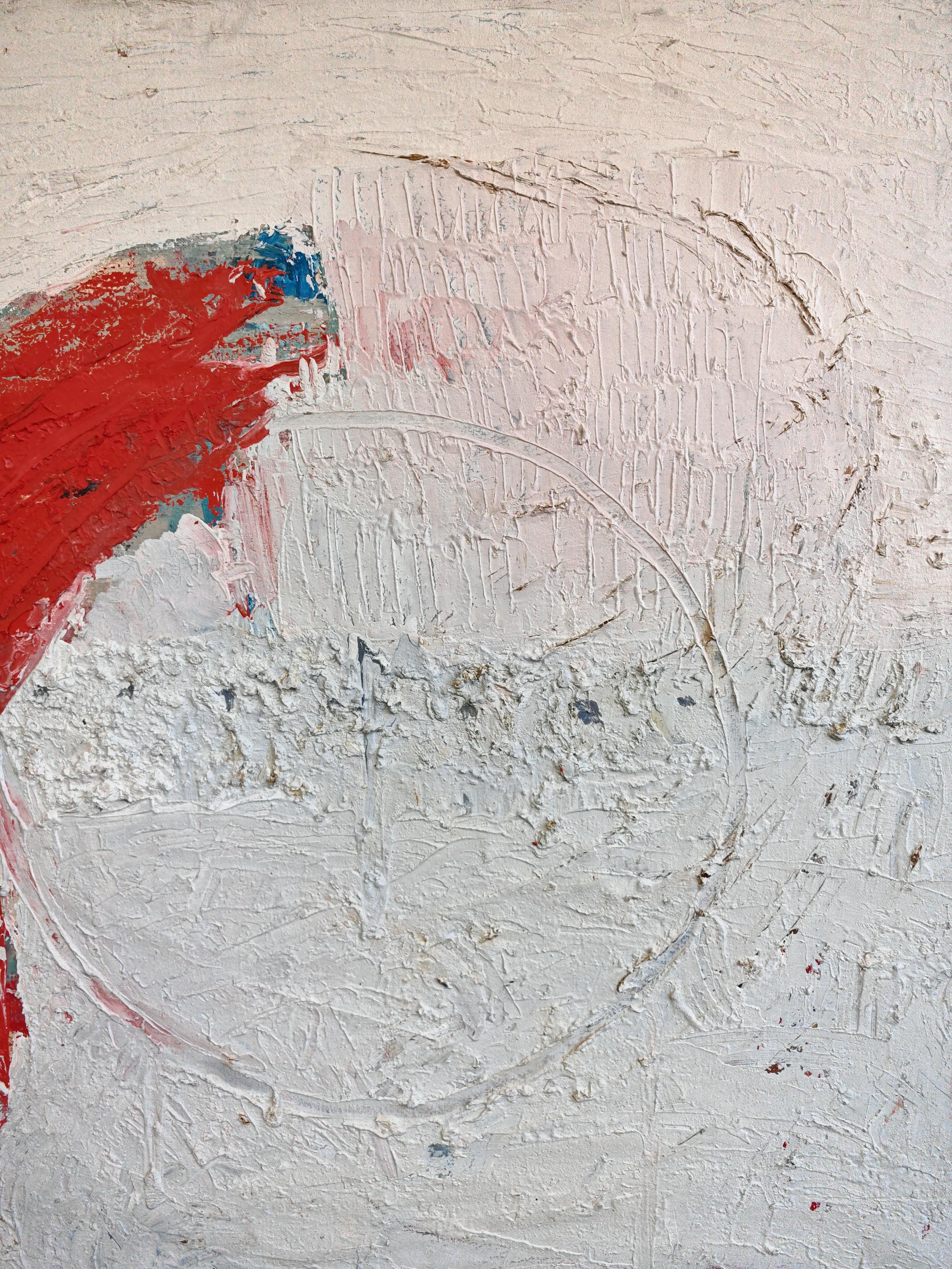 Großes abstraktes Gemälde, Öl auf Leinwand, Jugoslawien 1980er Jahre (Serbisch) im Angebot