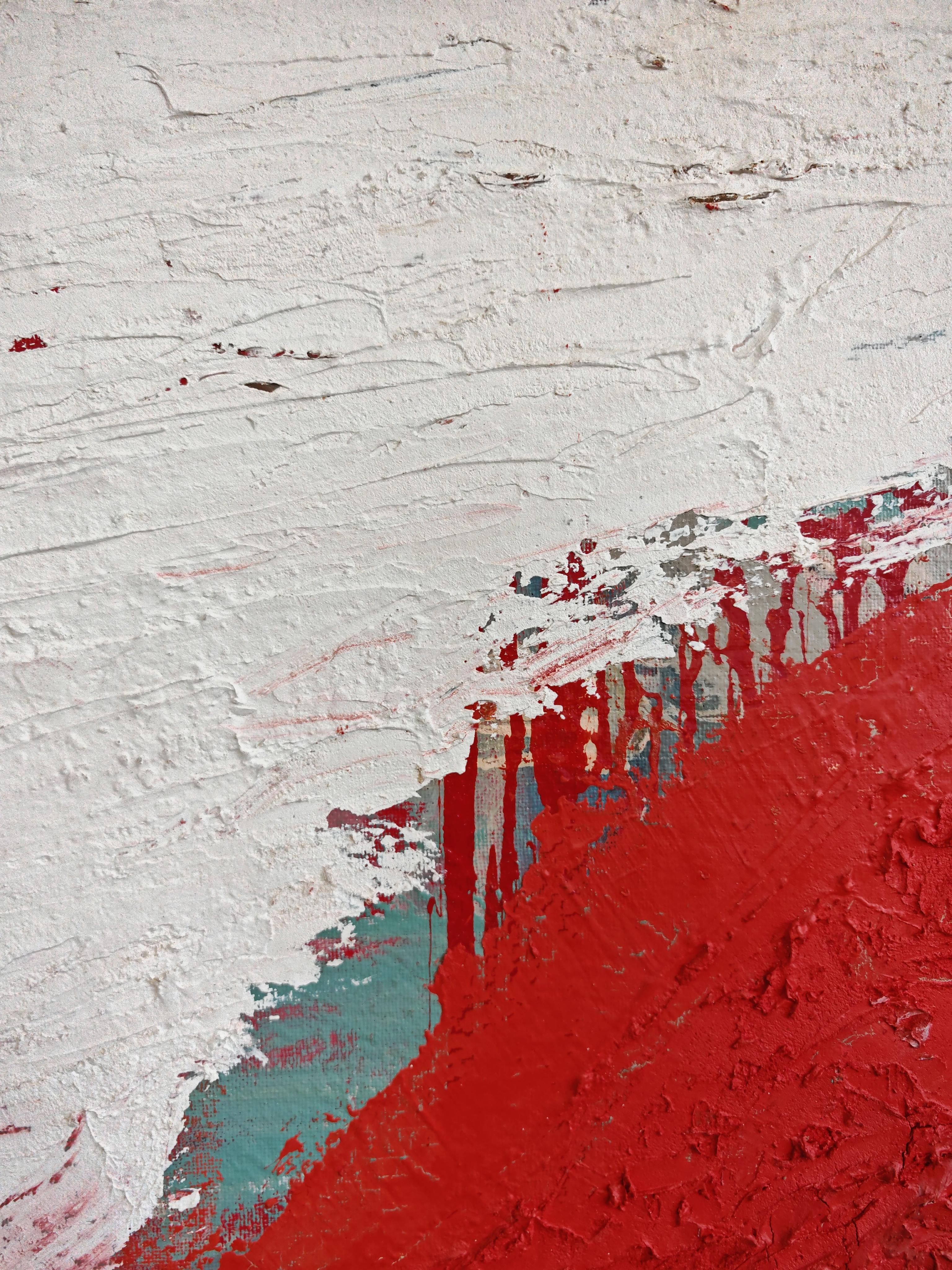 Großes abstraktes Gemälde, Öl auf Leinwand, Jugoslawien 1980er Jahre im Angebot 2