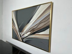 Large Abstract Painting on Canvas Signed Anderson, Circa 1970s