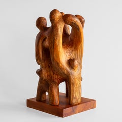 Große abstrakte Skulptur aus Kiefernholz von Jean-Maurice Steiner, Schweden, Anfang der 2000er Jahre