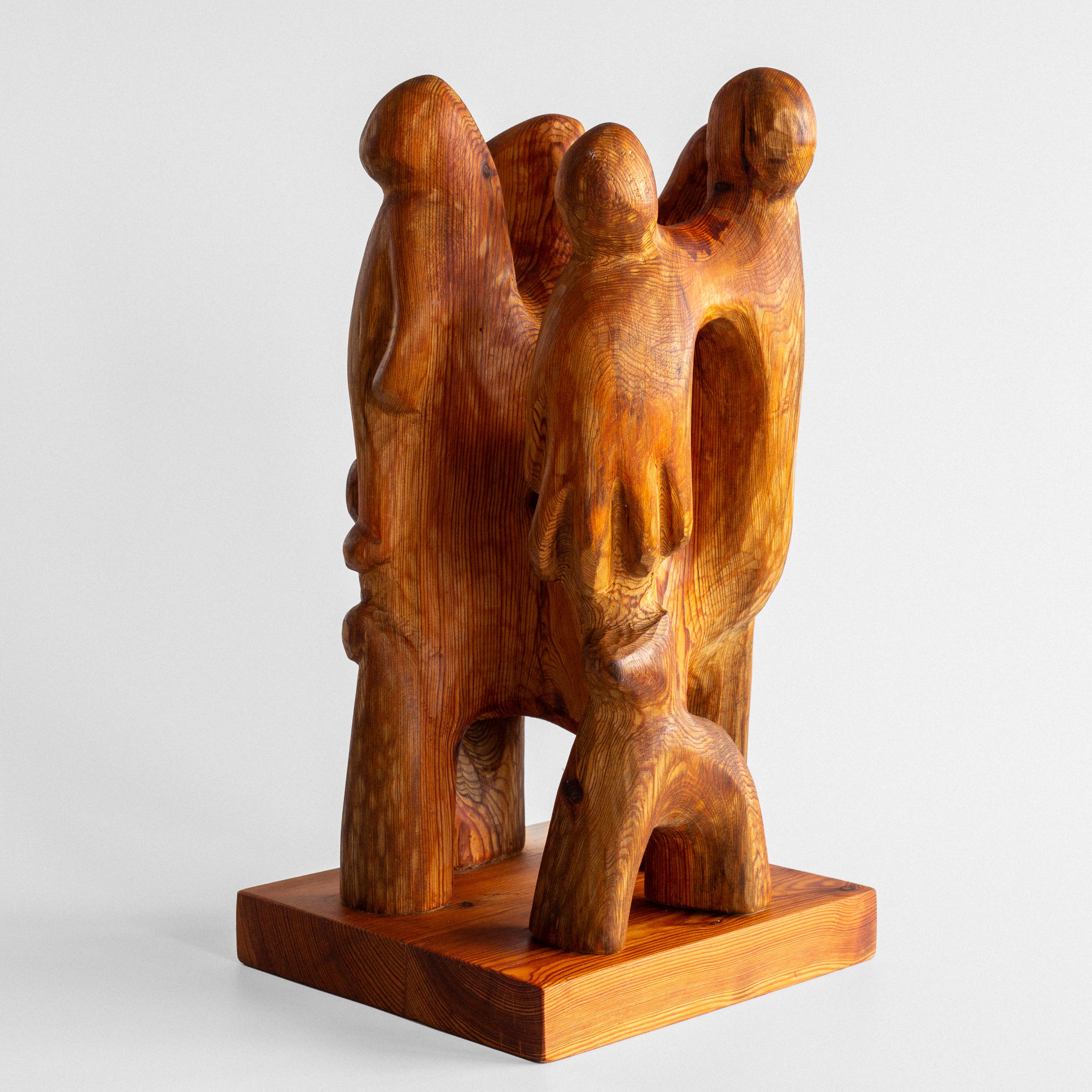XXI secolo e contemporaneo Grande scultura astratta in legno di pino di Jean-Maurice Steiner, Svezia, primi anni 2000 in vendita