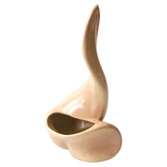 Large Abstract Pink Ceramic Planter