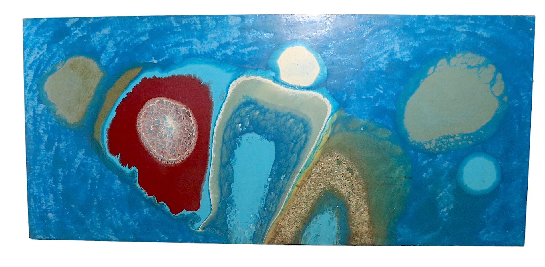 Large Abstract Resin Painting by Noted Artist Anita Weschler  For Sale 4