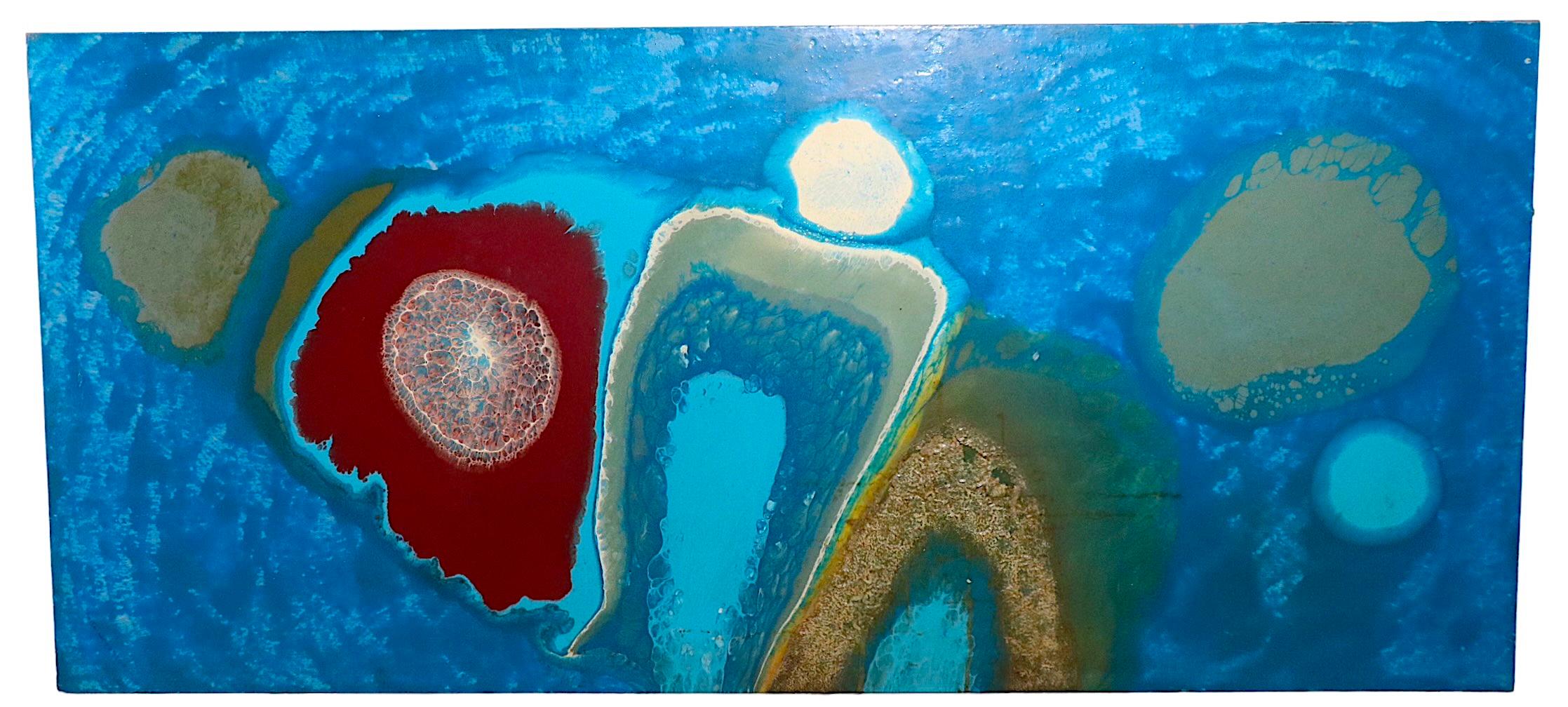 Large Abstract Resin Painting by Noted Artist Anita Weschler  For Sale 5