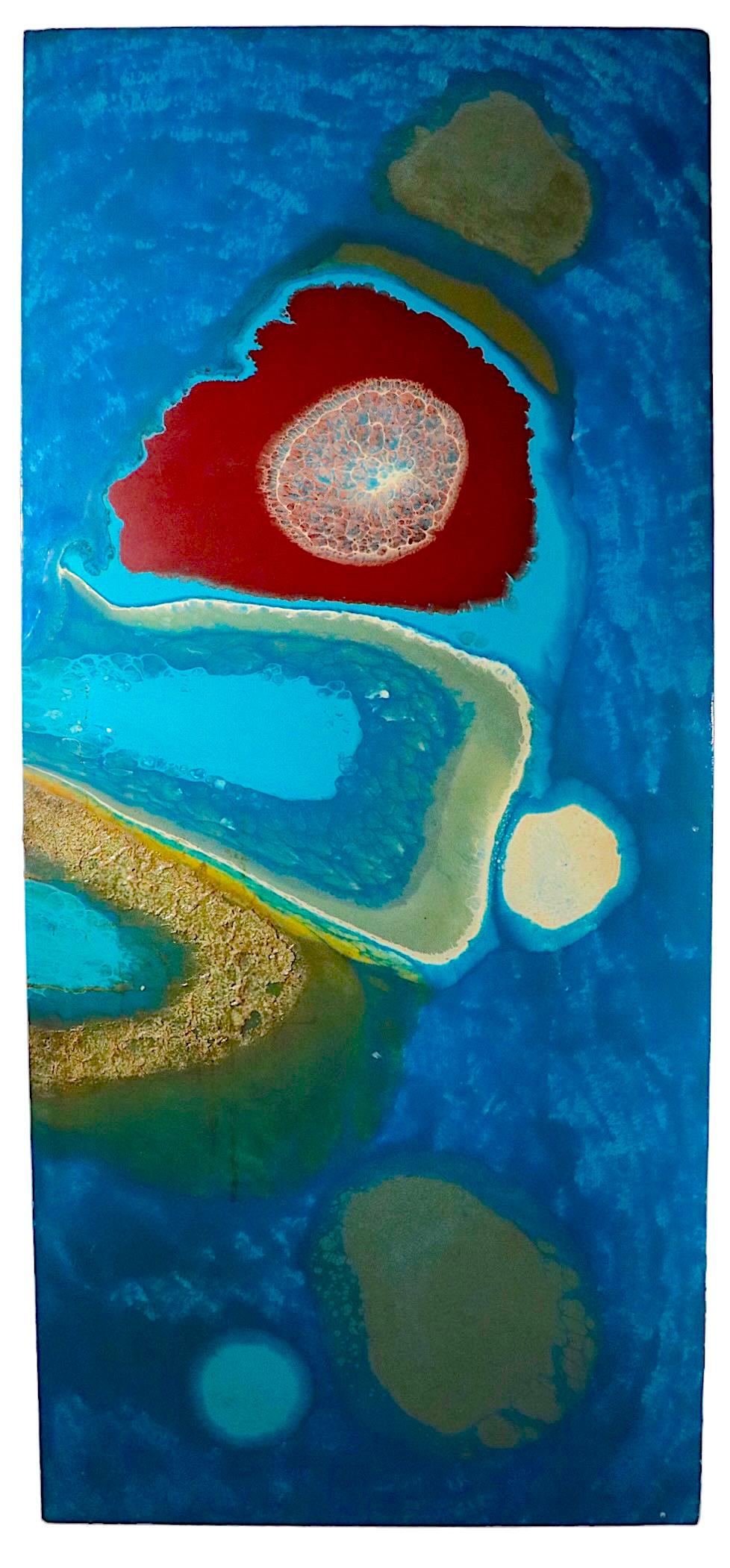 Large Abstract Resin Painting by Noted Artist Anita Weschler  For Sale 7