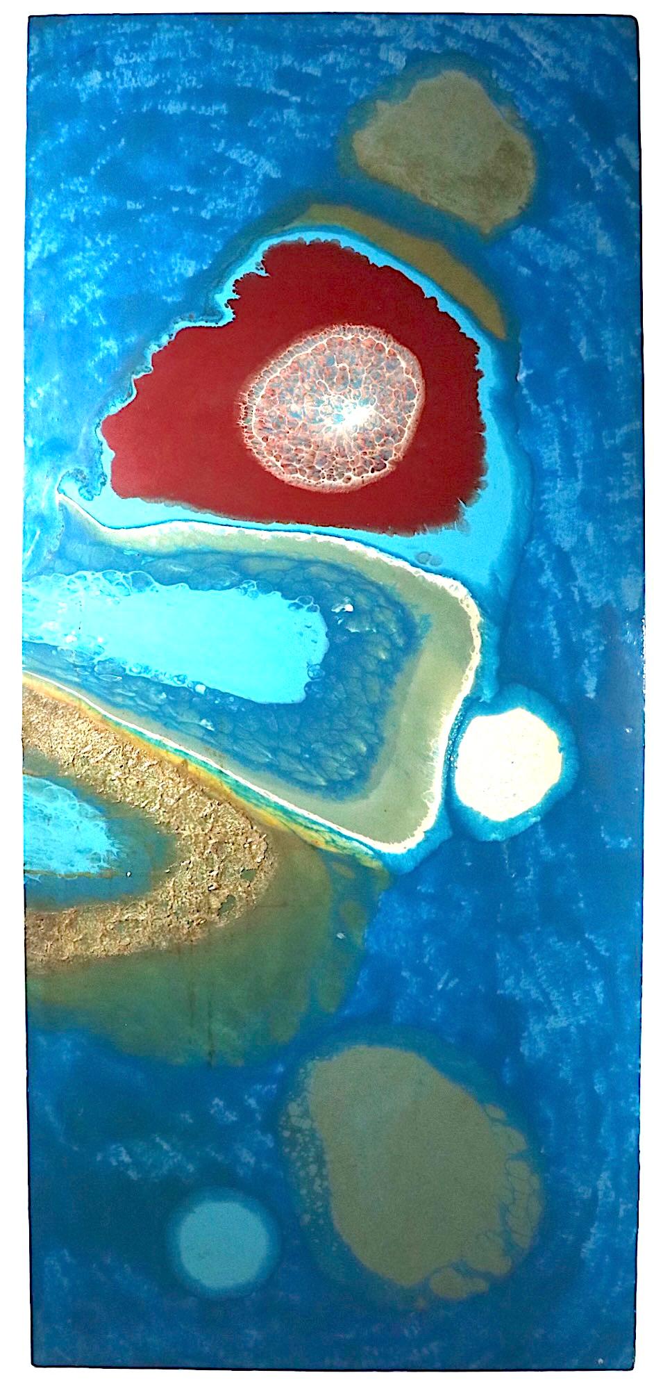 American Large Abstract Resin Painting by Noted Artist Anita Weschler  For Sale